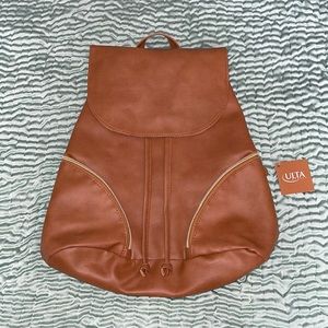 faux leather brown ulta beauty backpack
